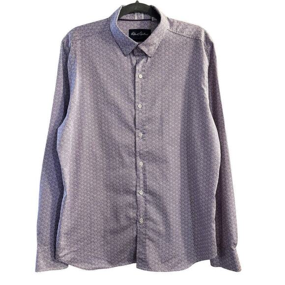 Robert Graham Tailored Fit Skull Cotton Button Up Men’s Shirt Purple Size XL - Picture 1 of 8